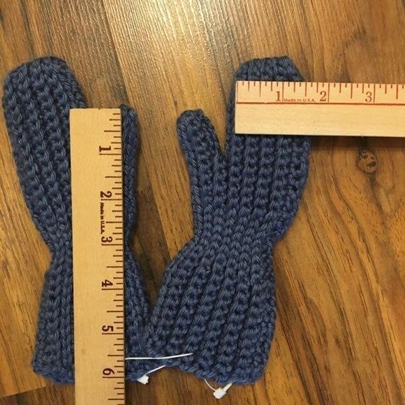 Mittens Handmade Child blue New - Picture 4 of 5